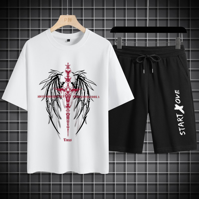 Summer Clothing Drip - 남성용 티셔츠 세트 1개 2026 봄/여름