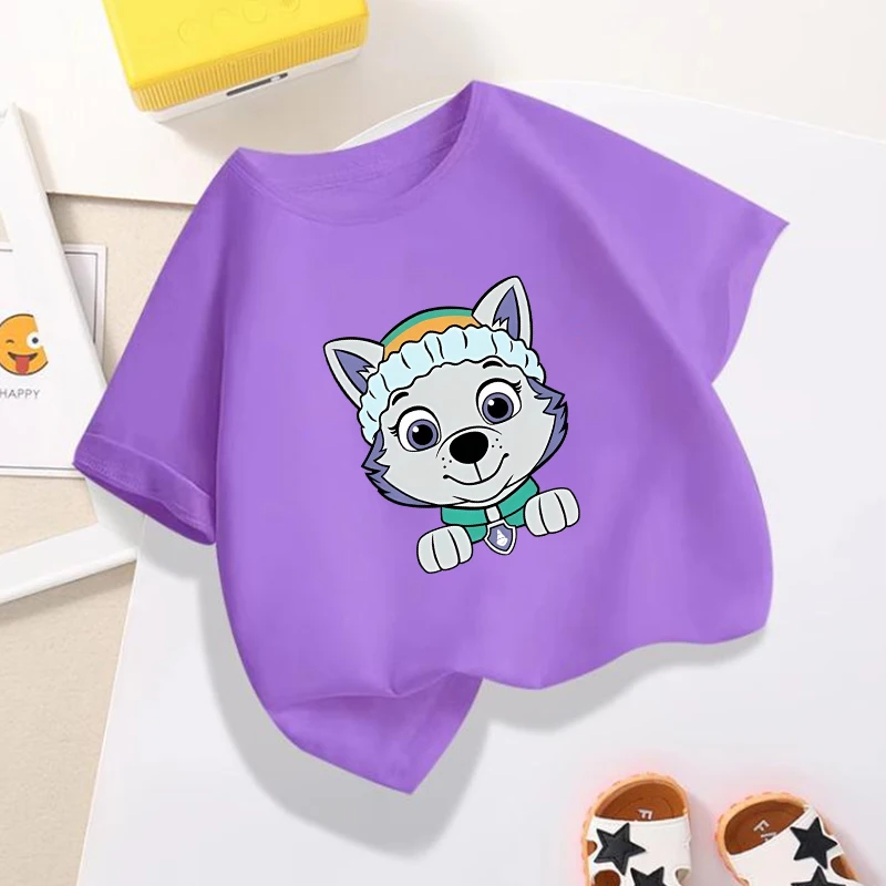 Summer Everest Clothing - Paw Patrols 시리즈 티셔츠 보라색 귀여운