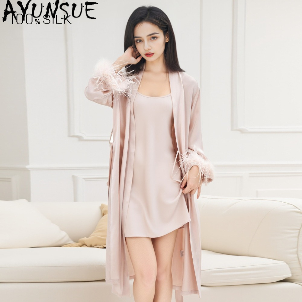 Summer House Clothing - AYUNSUE 100% 리얼 멀버리 실크 로브