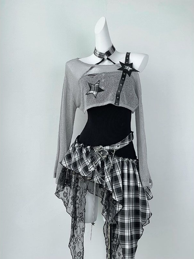 Summer Clothing Set For Girls - 2000 년대 Y2K 매운 소녀 디자인