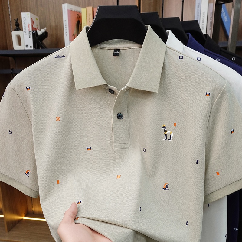합리적인 가격의 고급 남성 반팔 폴로 셔츠, 라펠 버튼 - Summer Clothing Affordable 리뷰 및 가격