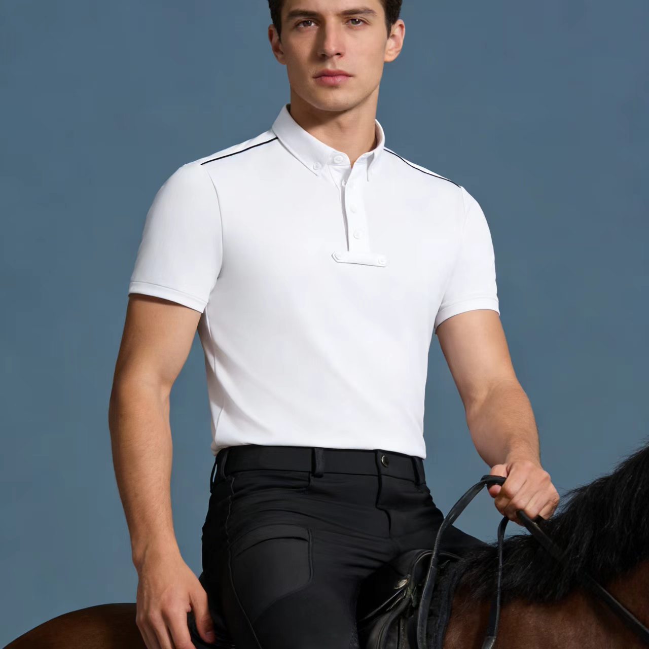 남성 승마용 니트 폴로셔츠 라이더 의류 스트레치 슬림핏 - Summer Equestrian Clothing 리뷰 및 가격