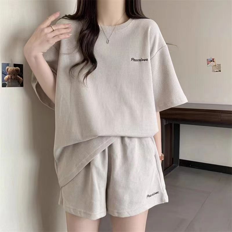 젊은 여성 여름 루즈핏 반팔 반바지 세트 여학생 루즈핏 - Summer Clothing Set For Girls 리뷰 및 가격