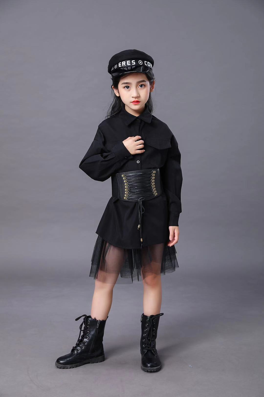 어린이 검은 양복 소녀 모델 경쟁 활주로 패션 Catw - Summer Clothing Set For Girls 리뷰 및 가격