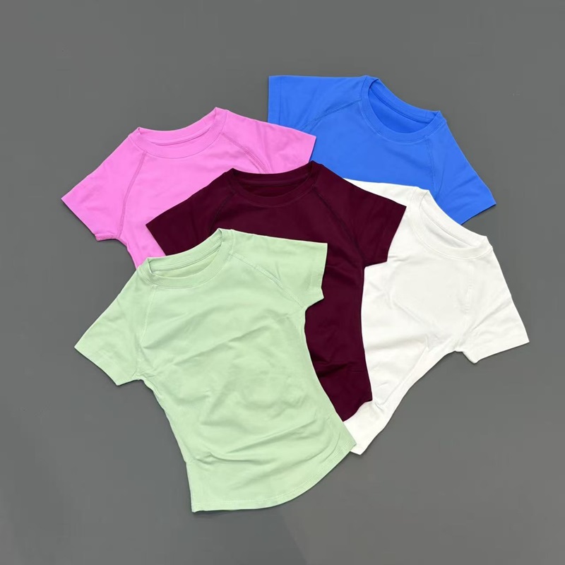 반팔 심리스 요가탑 여성용 속건 통기성 슬림핏 운동복  - Summer Yoga Clothing 리뷰 및 가격
