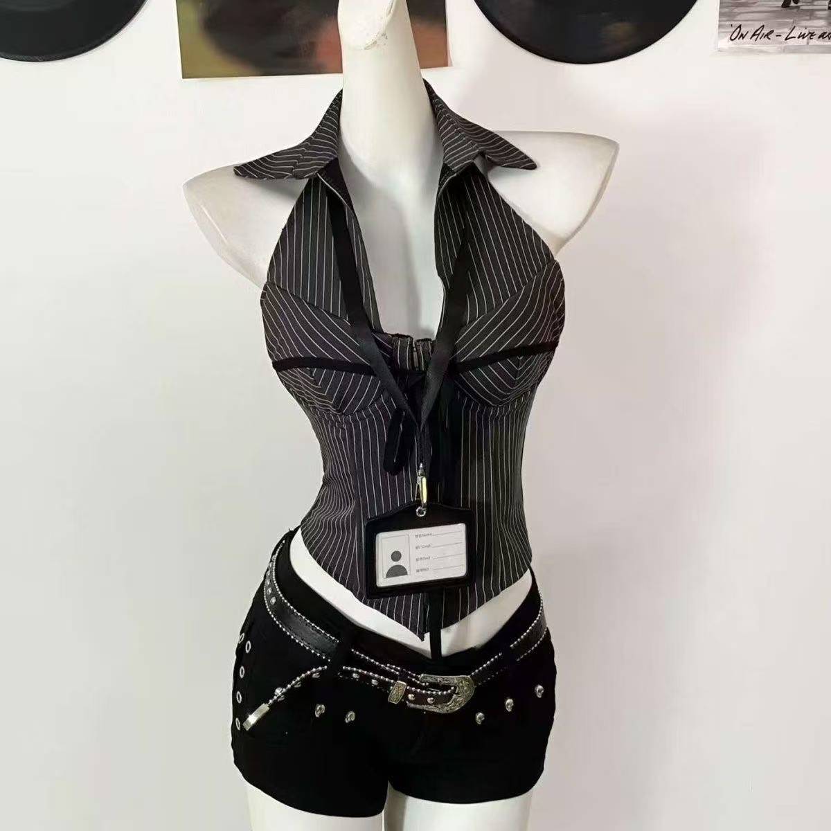 아메리칸 스타일 Y2K 빈티지 쇼츠 세트 여성용 슬림  - Summer Clothing Set For Girls 리뷰 및 가격