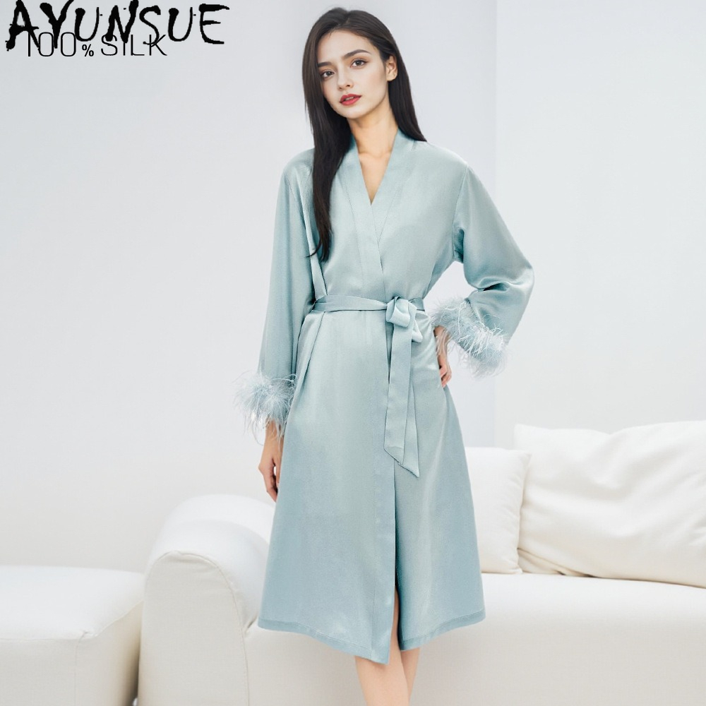 AYUNSUE 100% 리얼 멀버리 실크 로브 여성 나 - Summer House Clothing 리뷰 및 가격