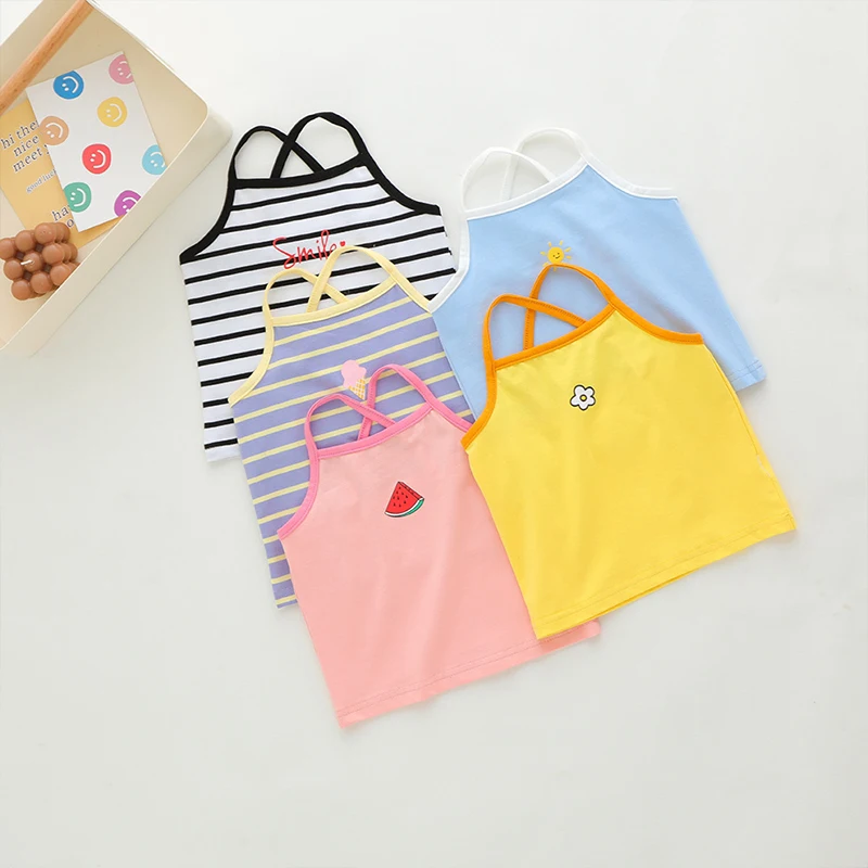 아동 여름옷 여아 귀여운 만화 탱크탑 아동 한국 캐주얼 - Summer Clothing Newborn 리뷰 및 가격