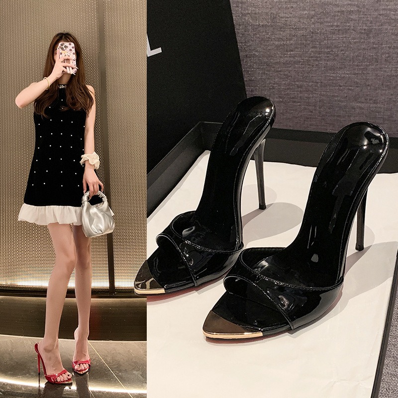 2026 신상 메탈 포인트 섹시 스틸레토 힐 슬리퍼 여 - Summer Clothing Elegant 리뷰 및 가격
