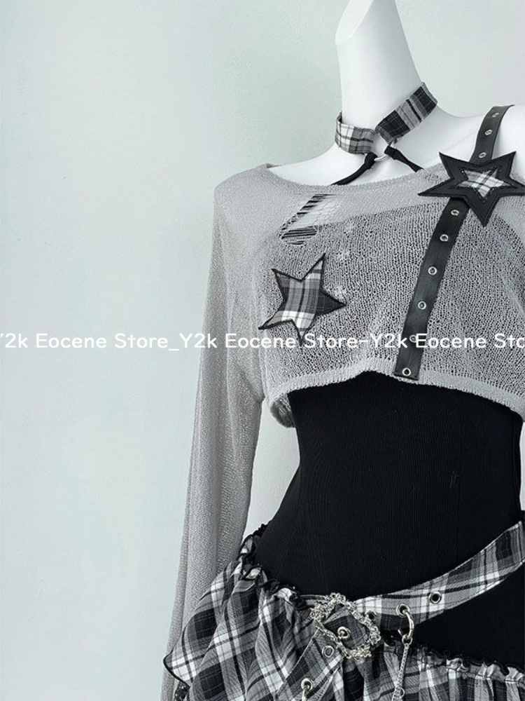 2000 년대 Y2K 매운 소녀 디자인 불규칙한 세트  - Summer Clothing Set For Girls 리뷰 및 가격