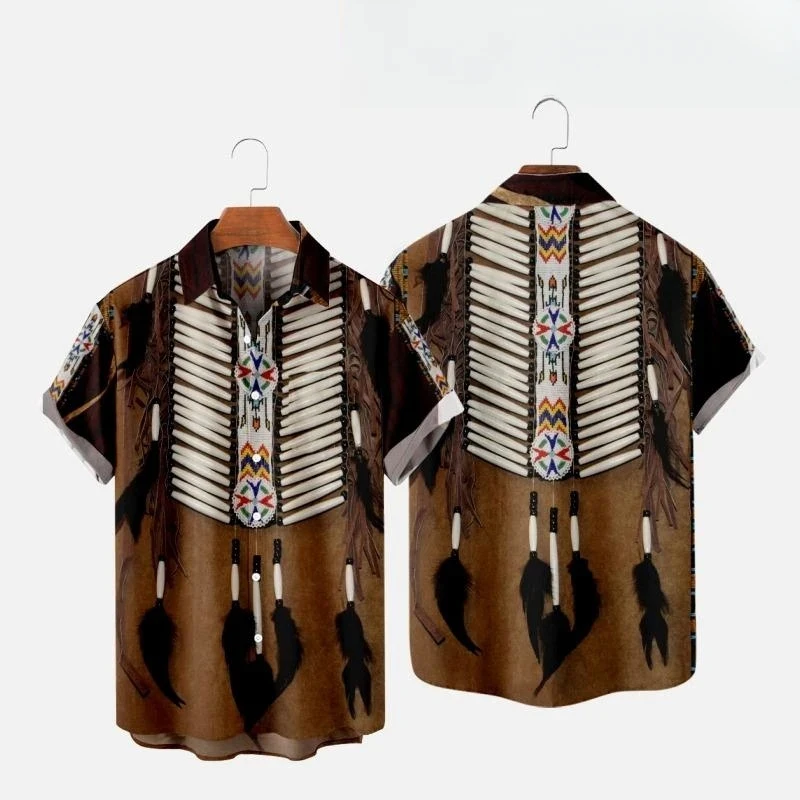 인도 민족 스타일 3D 인쇄 비치 셔츠 남성 여성 패션 - Indian Summer Vintage Clothing 리뷰 및 가격