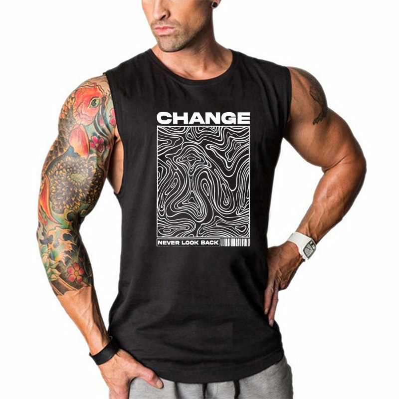 Change Never Look Back 프린팅 짐 탱 - Summer Clothing Looks 리뷰 및 가격