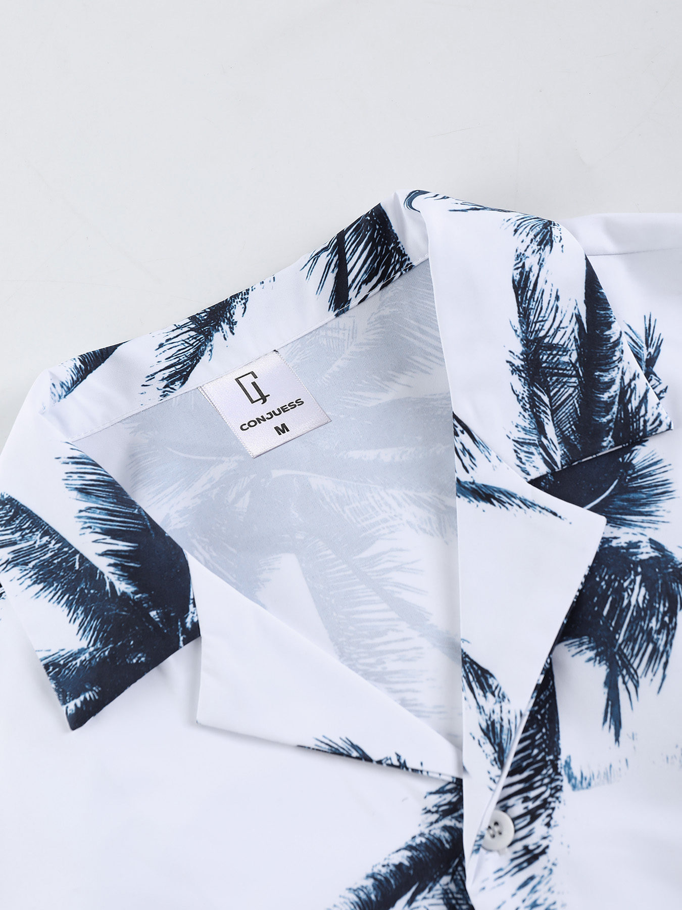 남성용 아메리칸 레트로 비치 세트, 블루톤 팜 프린트  - Summer Clothing Trend 리뷰 및 가격