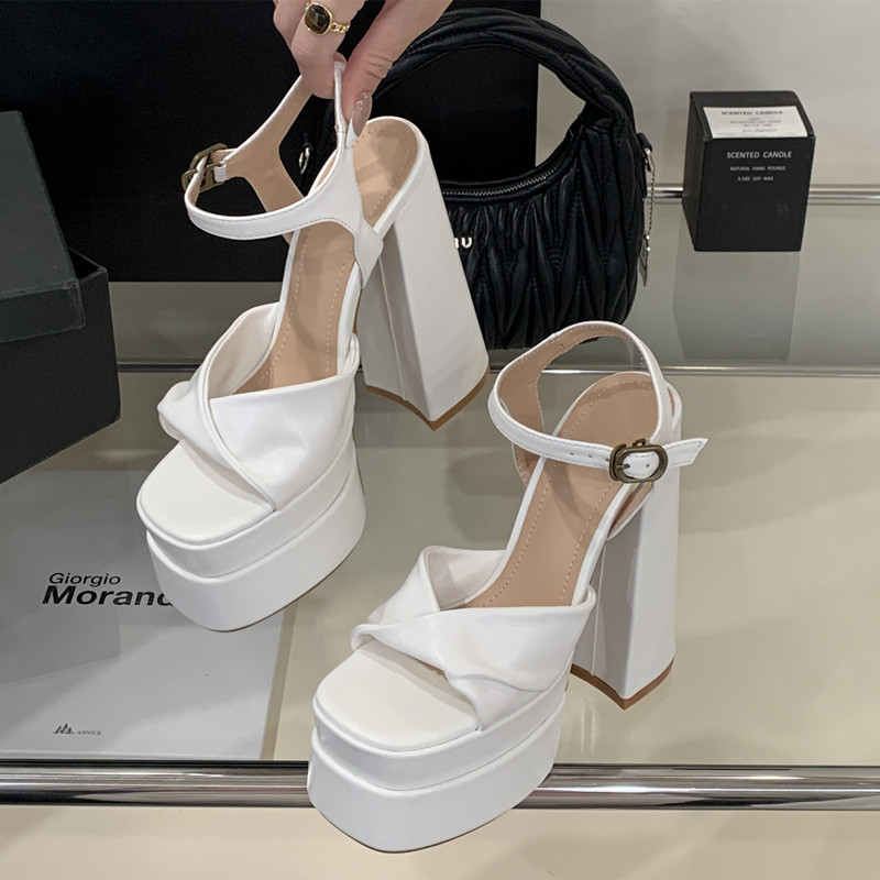 스타 스타일 패션 더블 플랫폼 웨지 여성 검투사 샌들  - Summer Clothing Elegant 리뷰 및 가격